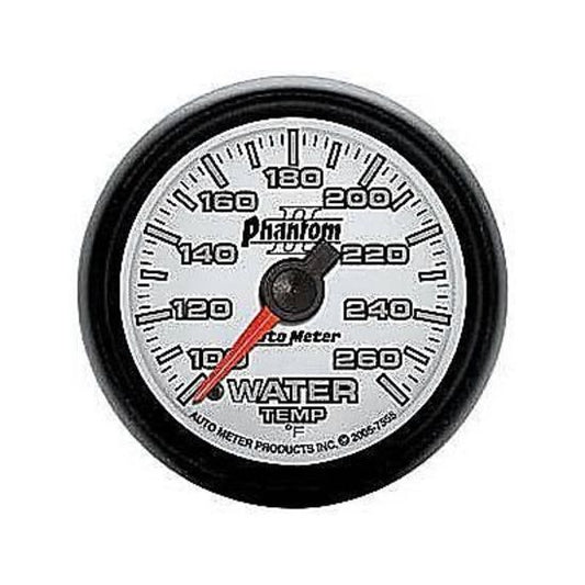 AutoMeter AU7555 Phantom II 2-1/16" Elec Water Temperature Gauge 100-260¶øF