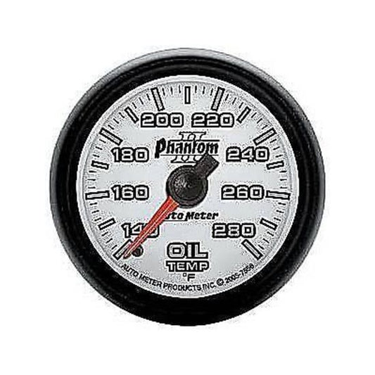 AutoMeter AU7556 Phantom II 2-1/6" Elec Oil Temp Gauge 140-280¶øF