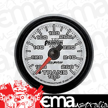 AutoMeter 7557 2-1/16" TRANSMISSION TEMPERATURE, 100-260 F, PHANTOM II