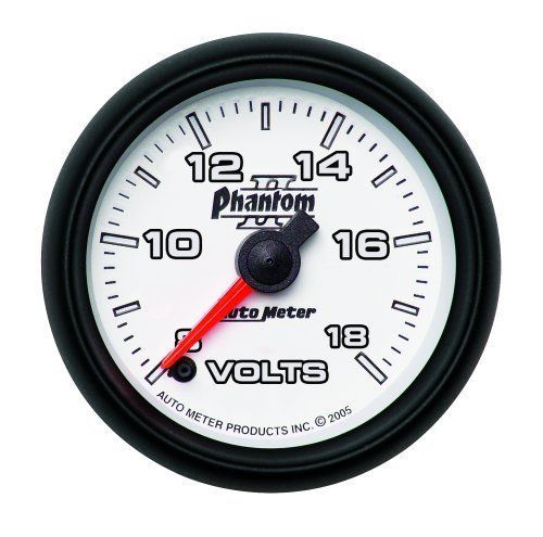 AutoMeter AU7591 Phantom II 2-1/16" Elec Voltmeter 8-18 Volts
