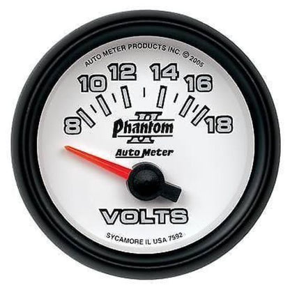 AutoMeter 7592 2-1/16" VOLTMETER, 8-18V, PHANTOM II
