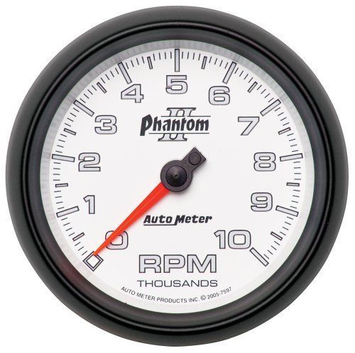 AutoMeter AU7597 Phantom II 3-3/8" Elec In-Dash Tachometer 0-10000 RPM