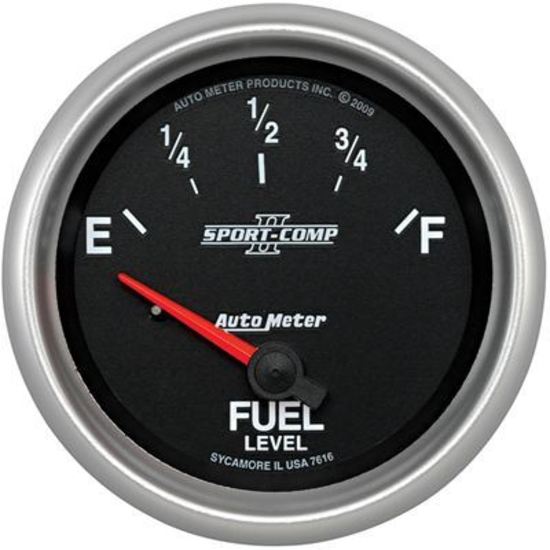 AutoMeter AU7615 Sport-Comp II Fuel Level Empty-Full 73/10 OHMS 2 5/8 In. Analog Elecal