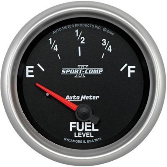 AutoMeter AU7616 Sport-Comp II Fuel Level Empty-Full 240/33 OHMS 2 5/8 In. Analog Elecal