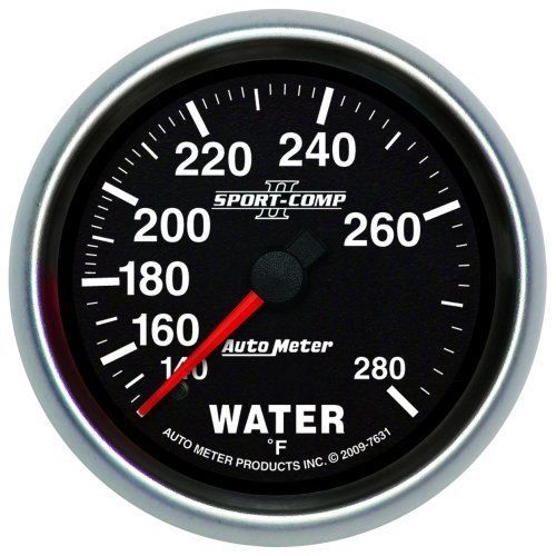 AutoMeter AU7631 Sport-Comp II 2-5/8" Mech Water Temperature Gauge 140-280¶øF