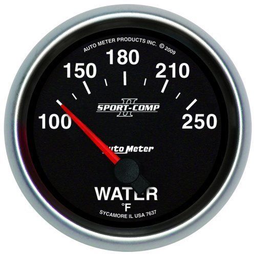 AutoMeter AU7637 Sport-Comp II 2-5/8" Elec Water Temperature Gauge 100-250¶øF