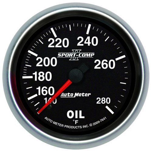 AutoMeter AU7641 Sport-Comp II 2-5/8" Mech Oil Temperature Gauge 140-280F