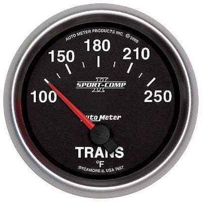 AutoMeter 7657 2-5/8" TRANSMISSION TEMPERATURE, 100-250 F, SPORT-COMP II