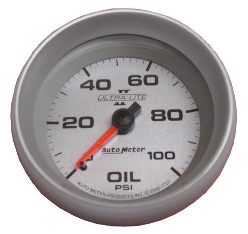 AutoMeter AU7721 Ultra-Lite II 2-5/8" Mech Oil Pressure Gauge 0-100 PSI