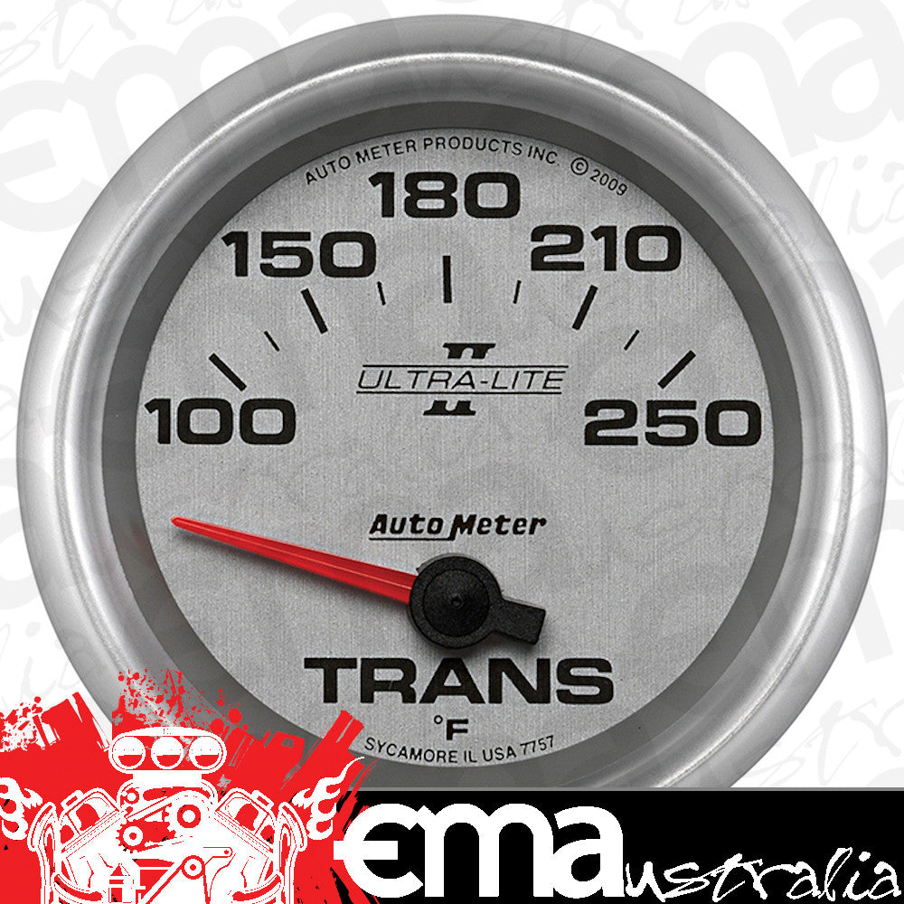 AutoMeter AU7757 Ultra-Lite II Transmission Temperature Gauge 2-5/8" Short Sweep Elec 100-250????F