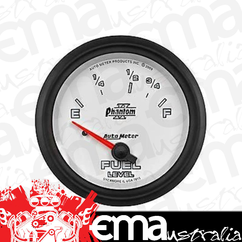 AutoMeter AU7815 Phantom II 2-5/8" Elec Fuel Level Gauge Ford 73-10 OHMS