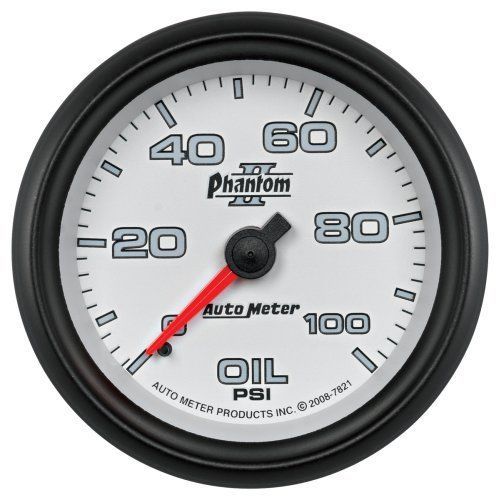 AutoMeter AU7821 Phantom II 2-5/8" Mech Oil Pressure Gauge 0-100 PSI