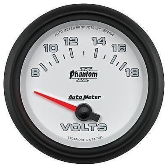AutoMeter AU7891 Phantom II 2-5/8" Elec Voltmeter 8-18 Volts