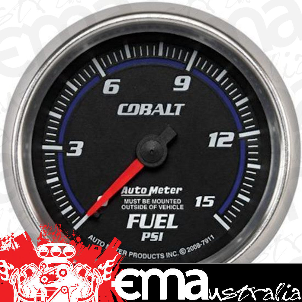 AutoMeter AU7911 Cobalt Fuel Pressure 0-15 PSI. 2 5/8 In. Analog Mech