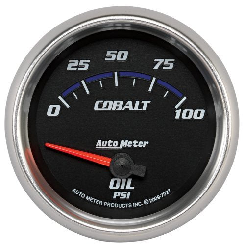AutoMeter AU7927 Cobalt Oil Pressure Gauge 2-5/8" Short Sweep Elec 0-100 PSI
