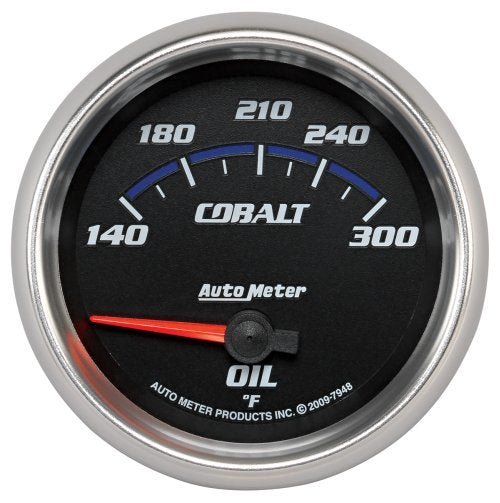 AutoMeter AU7948 Cobalt Oil Temperature Gauge 2-5/8" Short Sweep Elec 140-300¶øF