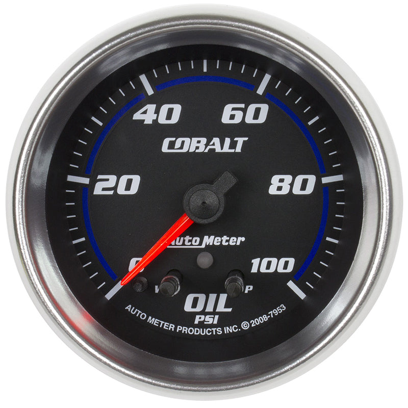 AutoMeter AU7953 Cobalt Oil Pressure Gauge 2-5/8" Full Sweep Elec 0-100 PSI