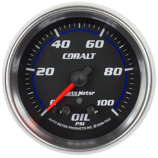 AutoMeter AU7953 Cobalt Oil Pressure Gauge 2-5/8" Full Sweep Elec 0-100 PSI