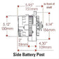 Alternator, CS130, 105 Amp, V Belt, Chrome, Center Offset (PM174011)