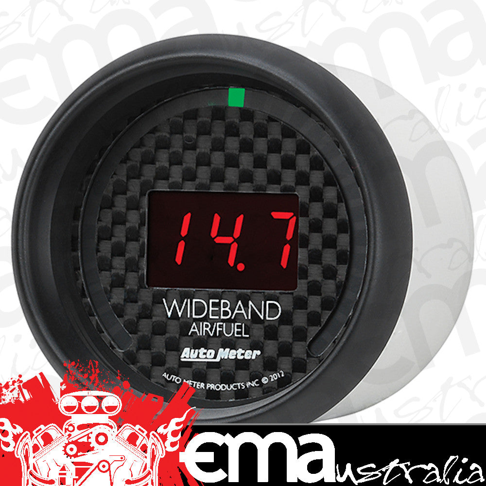 AutoMeter AU8079 GT Air Fuel Ratio Gauge 2-1/16" Black Carbon Fiber Dial Full Sweep Elecal