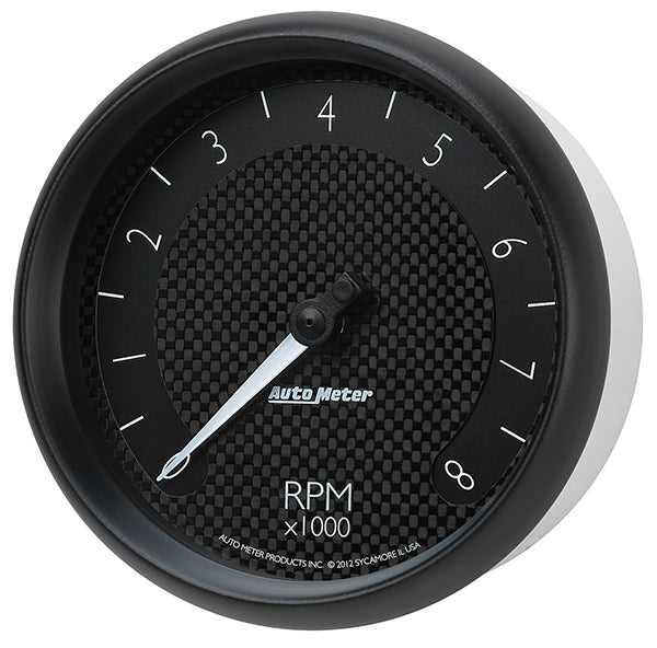 AutoMeter AU8098 GT Tachometer 5" In-Dash Black Carbon Fiber Dial 0-8 000 RPM