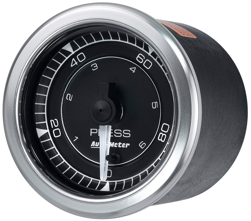 AutoMeter AU8153 Chrono Pressure Gauge 2-1/16" Black Dial Full Sweep Elec 0-100 PSI
