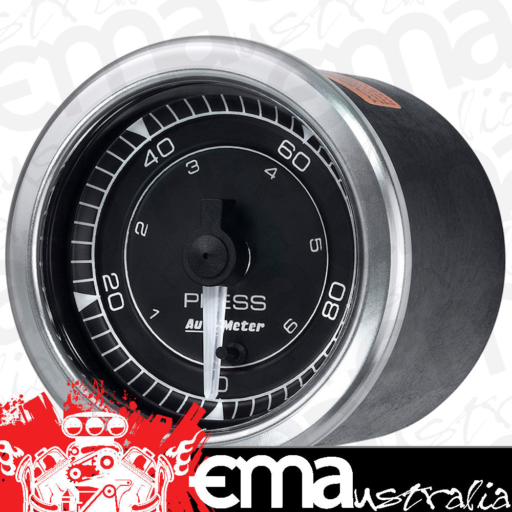 AutoMeter AU8153 Chrono Pressure Gauge 2-1/16" Black Dial Full Sweep Elec 0-100 PSI