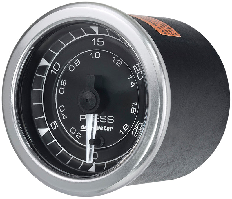 AutoMeter AU8164 Chrono Pressure Gauge 2-1/16" Black Dial Full Sweep Elec 0-30 PSI
