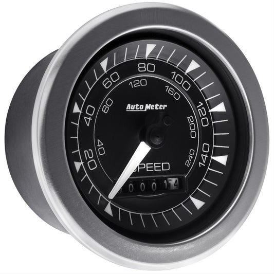 AutoMeter AU8188 Chrono Black 3-3/8" Elec Speedometer 0-160MPH