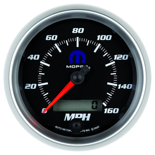 AutoMeter AU880022 Mopar Speedometer 5" In-Dash Black Dial/Silve Bezel Programmable 0-160 MPH Lcd Tripmeter