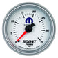 AutoMeter AU880025 Mopar Boost Gauge 2-1/16" White Dial/Silver Bezel Full Sweep Mech 0-35 PSI