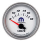 AutoMeter AU880035 Mopar Voltmeter Gauge 2-1/16" White Dial/Silver Bezel Short Sweep Elecal 8-18 Volts