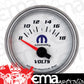 AutoMeter AU880035 Mopar Voltmeter Gauge 2-1/16" White Dial/Silver Bezel Short Sweep Elecal 8-18 Volts