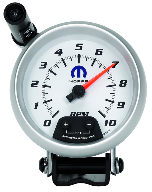 AutoMeter AU880037 Mopar Mini-Monster Tachometer 3-3/4" Pedestal Mount Shift-Lite 0-10,000 RPM