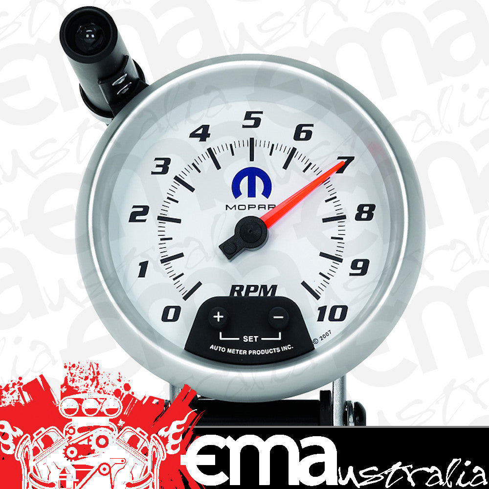 AutoMeter AU880037 Mopar Mini-Monster Tachometer 3-3/4" Pedestal Mount Shift-Lite 0-10,000 RPM