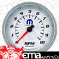 AutoMeter AU880038 Mopar Tachometer 3-3/8" White Dial/Silve Bezel 0-10 000 RPM Elecal In-Dash