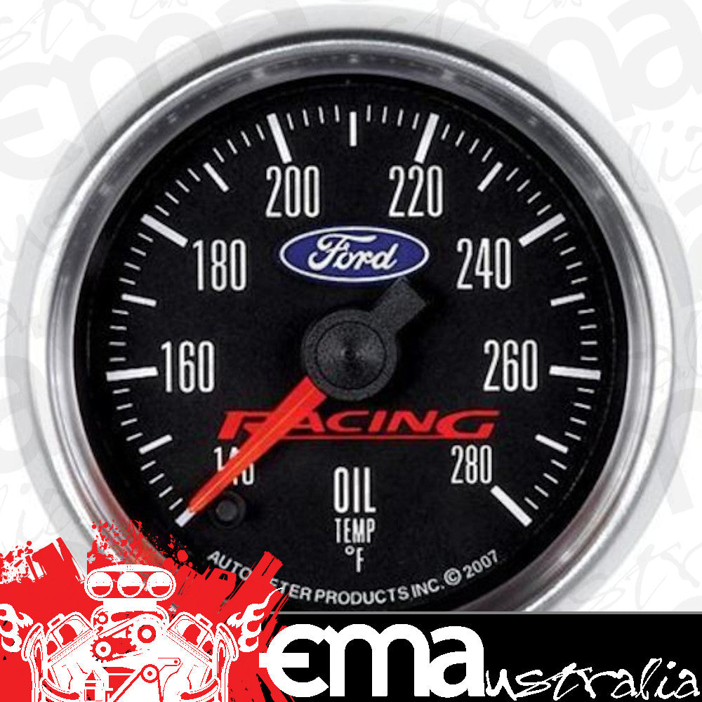 AutoMeter AU880079 Ford Logo Oil Temperature 140-280???? F 2-1/16" Analog Elecal