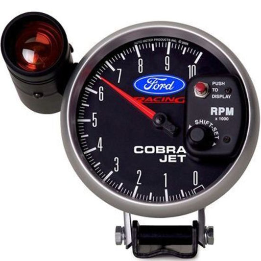 AutoMeter AU880118 Tachometer Ford Racing Cobra Jet Logo 0-10000 RPM 5 In. Analog Elecal