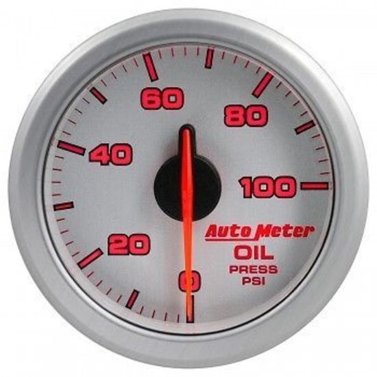 AutoMeter AU9152-UL Airdrive 2-1/16" Elec Oil Pressure Gauge 0-100PSI Silver