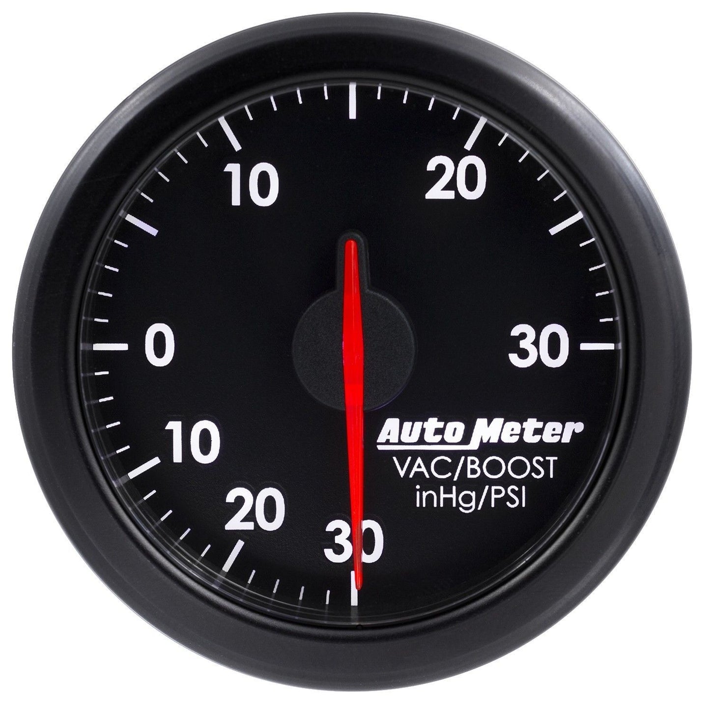 AutoMeter AU9159-T Airdrive 2-1/16" Elec Boost/Vacuum Gauge 30In Hg/30PSI Black