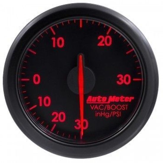 AutoMeter AU9159-T Airdrive 2-1/16" Elec Boost/Vacuum Gauge 30In Hg/30PSI Black