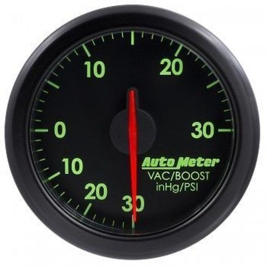 AutoMeter AU9159-T Airdrive 2-1/16" Elec Boost/Vacuum Gauge 30In Hg/30PSI Black