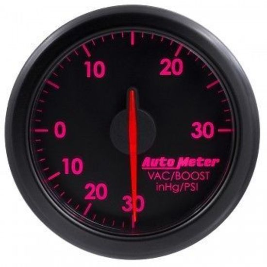 AutoMeter AU9159-T Airdrive 2-1/16" Elec Boost/Vacuum Gauge 30In Hg/30PSI Black