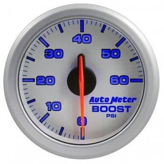 AutoMeter AU9160-UL Airdrive 2-1/16" Elec Boost Gauge 0-60 PSI Silver