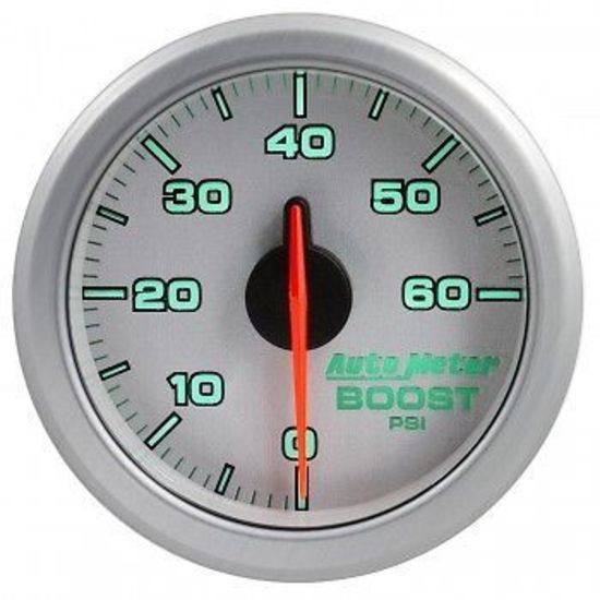 AutoMeter AU9160-UL Airdrive 2-1/16" Elec Boost Gauge 0-60 PSI Silver