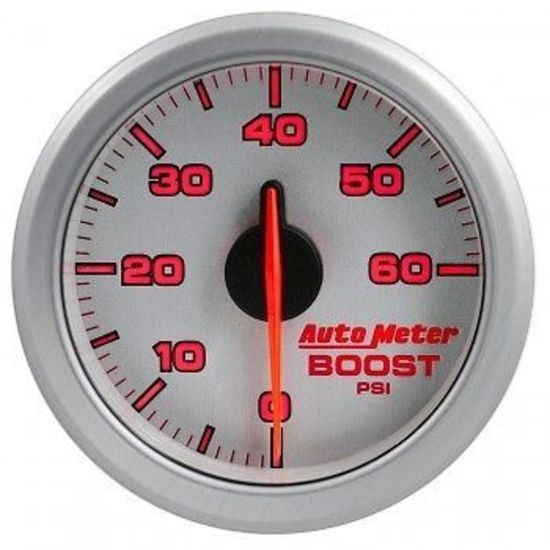 AutoMeter AU9160-UL Airdrive 2-1/16" Elec Boost Gauge 0-60 PSI Silver