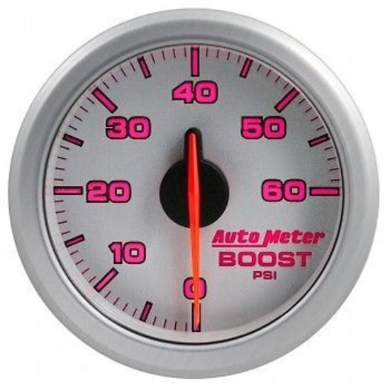 AutoMeter AU9160-UL Airdrive 2-1/16" Elec Boost Gauge 0-60 PSI Silver