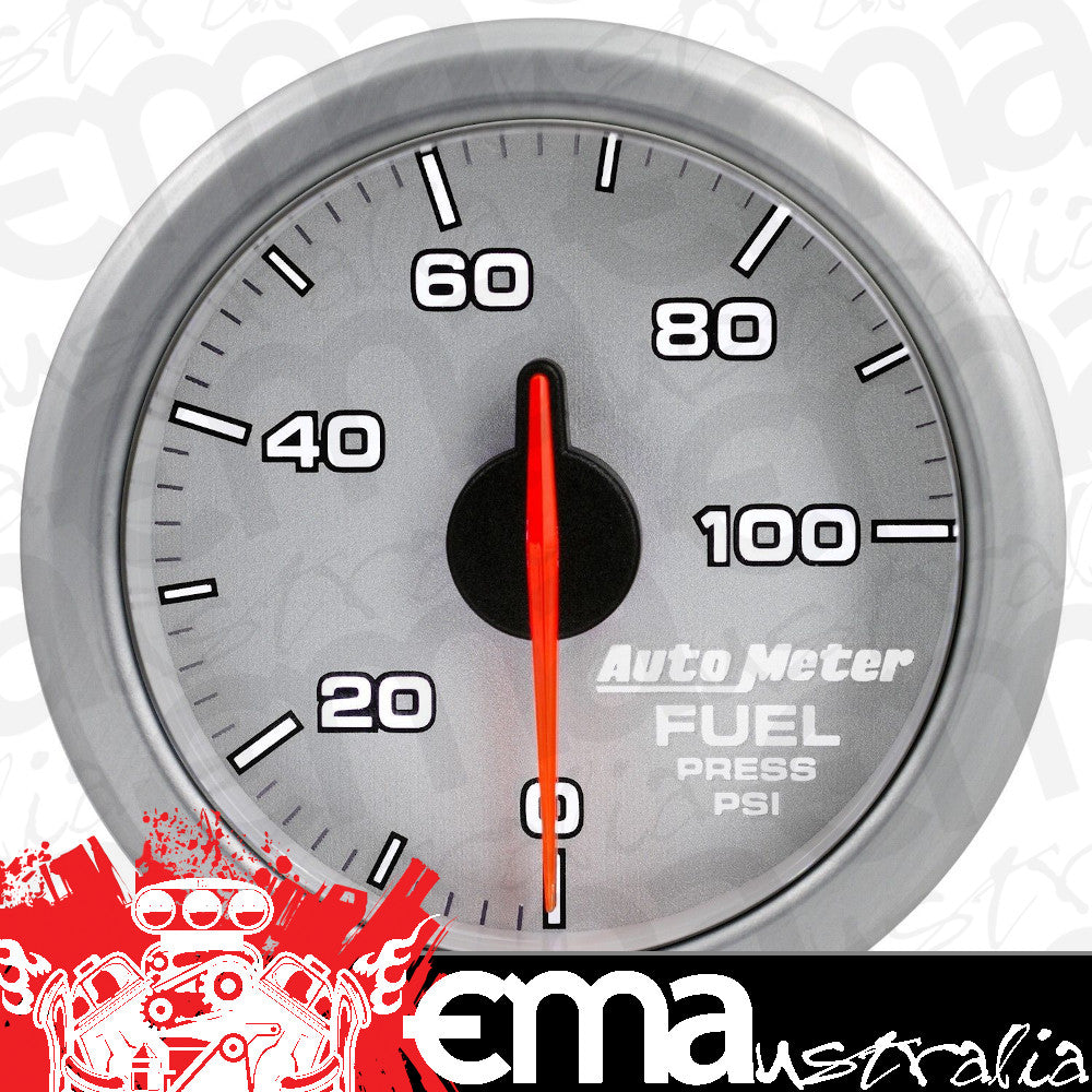 AutoMeter AU9171-UL Airdrive 2-1/16" Elec Fuel Pressure Gauge 0-100 PSI Silver
