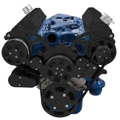 CVF Racing CVF-B-302-WRAPTOR-ACO B-302-WRAPTOR-ACO Black Serpentine System for 289 302 & 351W - AC & Alternator - All Inclusive