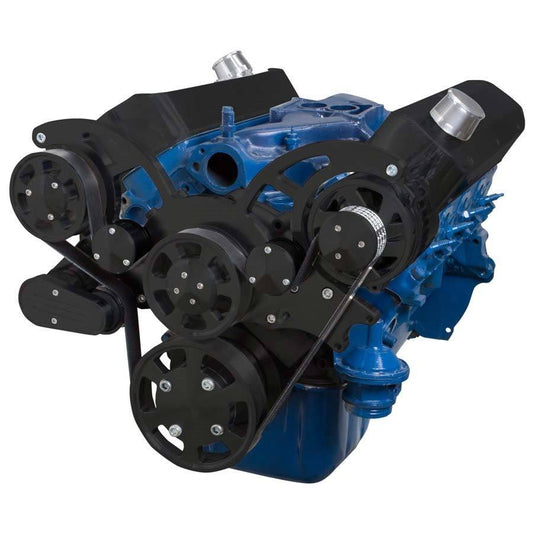 CVF B-302-WRAPTOR-ALT Black Serpentine System for 289 302 & 351W - Alternator Only - All Inclusive